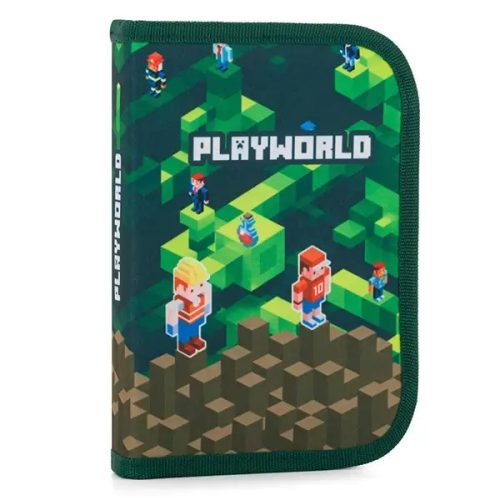 Minecraft mintás tolltartó klapnis, üres, Playworld