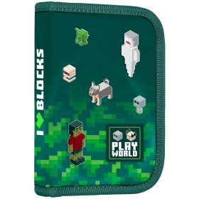   Minecraft mintás tolltartó klapnis, üres, OXY 2026, Playworld