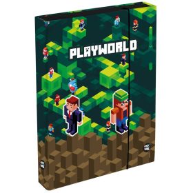   Minecraft mintás füzetbox A/4, jumbo, playworld, zöld-barna