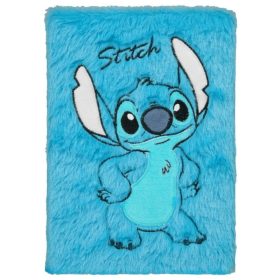   Stitch napló plüss borítóval, A/5, 80 lapos, vonalas, Lilo & Stitch