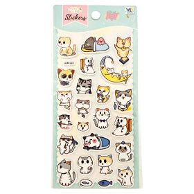 Matrica 10x19cm, pufi, cicák