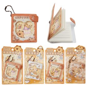   Kapibara mini notesz akasztóval, 5,5x6cm, vonalas, többféle változat