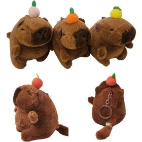  Kapibara plüss kulcstartó, táskadísz, kb. 12 cm, pörgő farokkal, 3 féle