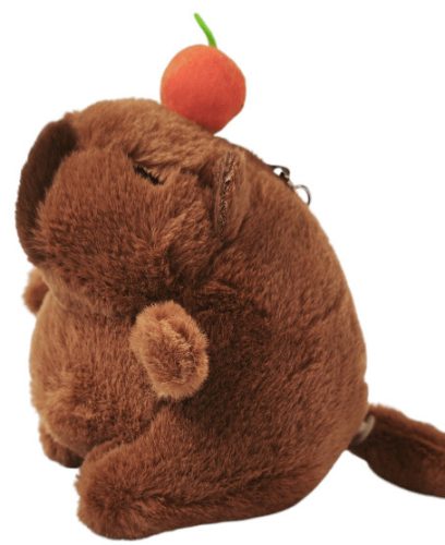 Kapibara plüss kulcstartó, táskadísz, kb. 12 cm, pörgő farokkal, 3 féle