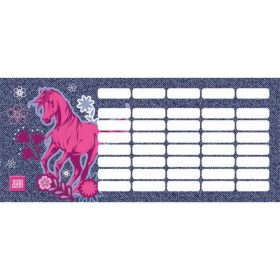   Lovas órarend mini 77x178mm, kétoldalas 77x178mm, kétoldalas, OJS Girl Filly