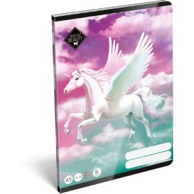   Magical Beauty tűzött füzet A/5, 32 lap vonalas 3.osztály (12-32), Magic, unikornis