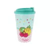 Pusheen cicás pohár műanyag tetővel, 350 ml, Pusheen Fruits