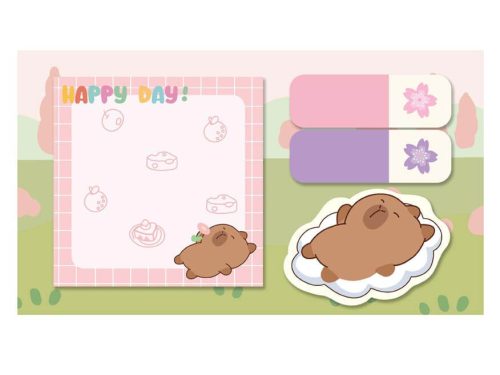 Kapibara öntapadós jegyzettömb, 4x20 lap, MFP, többféle változat