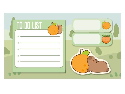 Kapibara öntapadós jegyzettömb, 4x20 lap, MFP, többféle változat