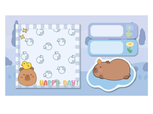 Kapibara öntapadós jegyzettömb, 4x20 lap, MFP, többféle változat