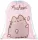 Pusheen cicás tornazsák, 42x32cm, rózsaszín