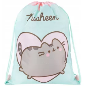 Pusheen cicás tornazsák, 42x32cm, mentazöld