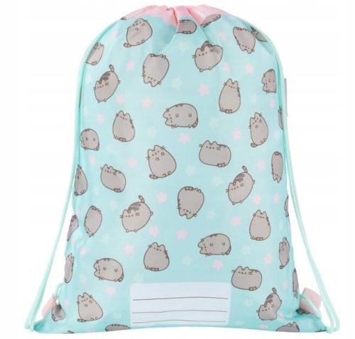 Pusheen cicás tornazsák, 42x32cm, mentazöld
