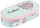 Pusheen cicás tolltartó, beledobálós, ovális, mentazöld