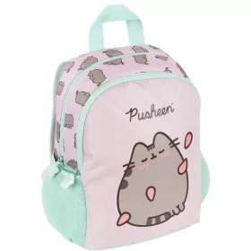 Pusheen cicás hátizsák, ovis, 28x23x10cm, rózsaszín