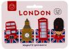 London mágneses könyvjelző, 4 db/csomag