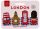 London mágneses könyvjelző, 4 db/csomag