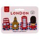 London mágneses könyvjelző, 4 db/csomag