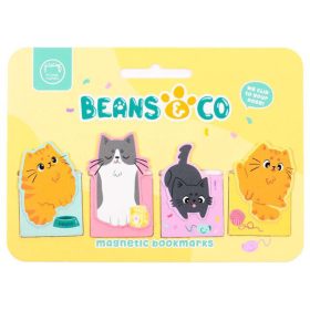   Cicás mágneses könyvjelző, 4 db/csomag, Beans & Társai Macskák