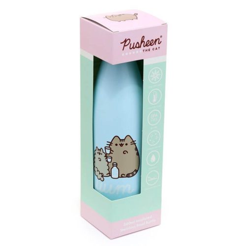 Pusheen cicás rozsdamentes acél thermo palack, 500 ml, ínyenc Pusheen macska