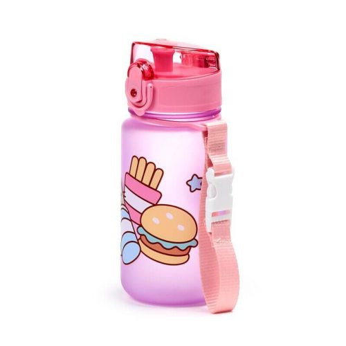 Pusheen cicás kulacs, 350ml, ínyenc Pusheen macska, rózsaszín