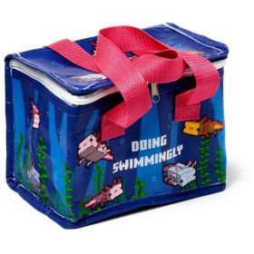   Minecraft uzsonnás táska, hűtőtáska, 20x17x13cm, Minecraft Axolotl