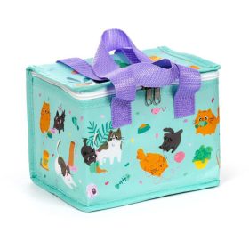   Cicás uzsonnás táska, hűtőtáska, 21x16x14cm, Beans & Társai macskák