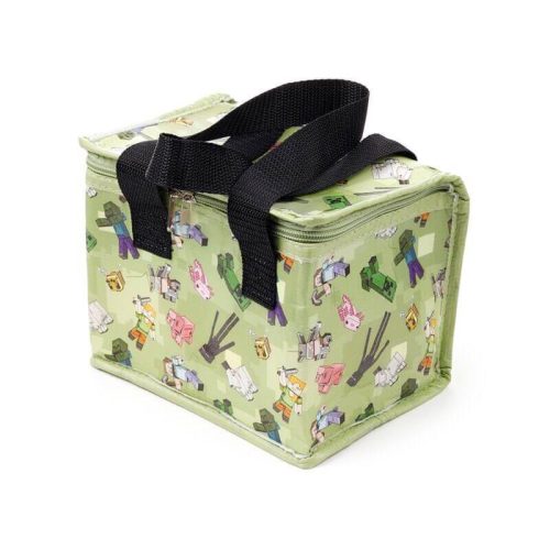 Minecraft mintás uzsonnás táska, hűtőtáska, 20,5x16x13,5cm, Minecraft karakterek