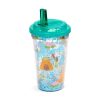 Kapibara pohár szívószálas tetővel, 500 ml
