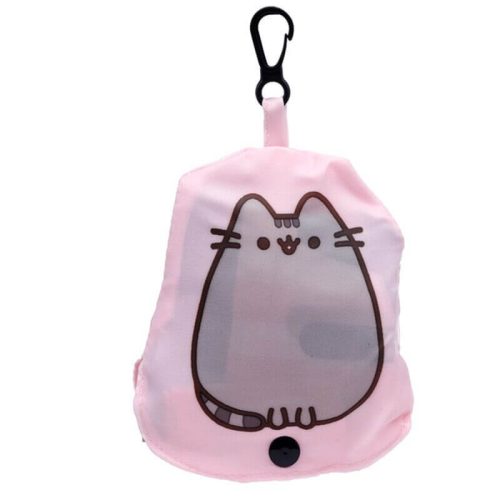Pusheen cicás bevásárlótáska, összehajtható, 55x37cm (10x8x3cm), kétféle