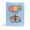Pusheen cicás ajándéktáska, 33x26x12cm, nagy, macska lufikkal