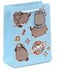 Pusheen cicás ajándéktáska, 23x17x9cm, közepes, Dance, kék