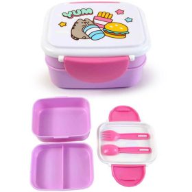 Pusheen cicás ételhordó, uzsonnás doboz szett, Bento