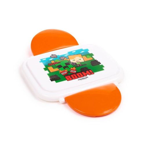 Minecraft mintás ételhordó, uzsonnás doboz szett, evőeszközökkel, Bento, Minecraft SSS… BOOM
