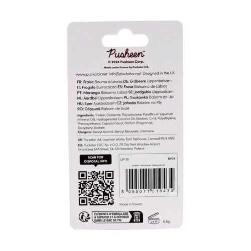 Pusheen cicás ajakbalzsam stick, eper ízű, Pusheen Macska