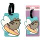 Pusheen cicás bőröndcímke, szörfös pusheen macska
