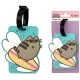 Pusheen cicás bőröndcímke, szörfös pusheen macska