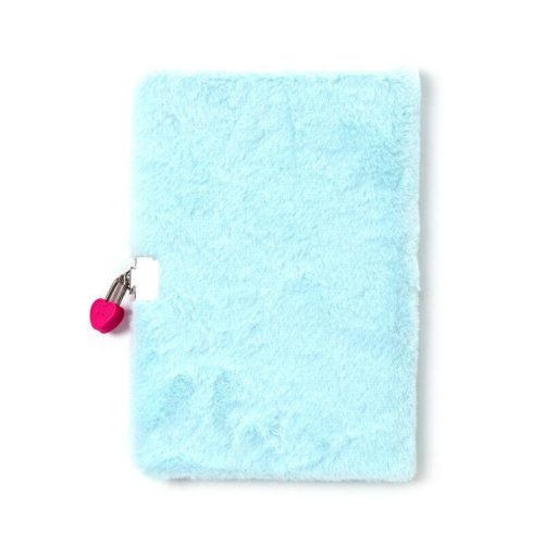 Unikornis napló kulccsal, 22,5x15x2cm, plüss borítóval, vonalas, Unikornis varázslat