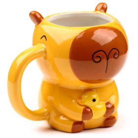 Kapibara formájú bögre, kerámia, 10x9cm