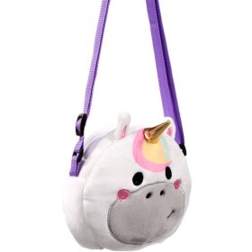   Keresztpántos válltáska, 16x18x6cm, plüss, Édes Állatok, Astra, az Unikornis