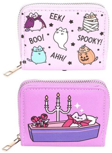 Pusheen cicás pénztárca, 9x11x2cm, Halloweeni Pusheen Macska, kétféle