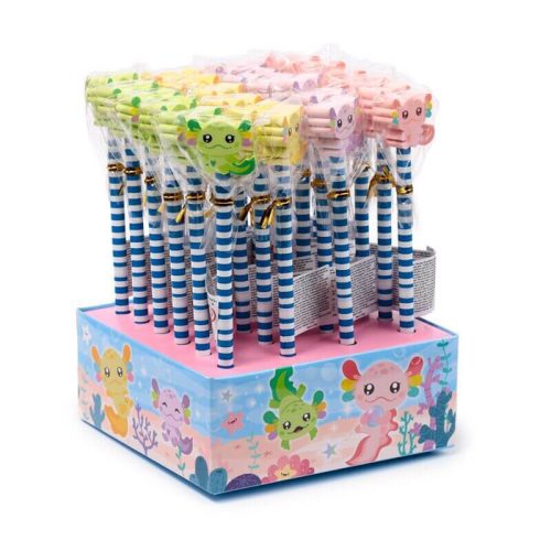 Axolotl grafitceruza forma radírral, 1 db, többféle változat