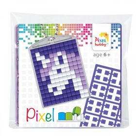  Pixel kulcstartókészítő szett 1 kulcstartó alaplappal, 3 színnel, unikornis