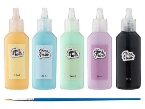 Üvegfóliafesték készlet ecsettel, 5x20ml, Moxy