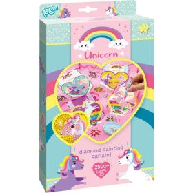 Gyémántfestés szett, Unikornis füzér 4 mintával