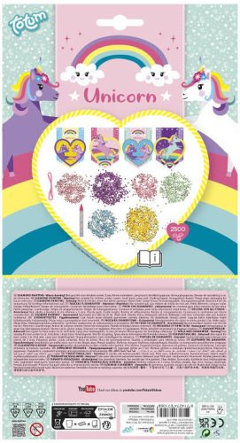 Gyémántfestés szett, Unikornis füzér 4 mintával