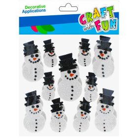   Dekorgumi, öntapadós, karácsonyi formák, 22 db-os, hóember