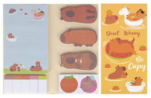 Kapibara öntapadós jegyzettömbök, 100x200mm-es tartóban