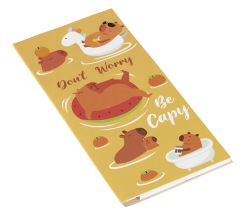 Kapibara öntapadós jegyzettömbök, 100x200mm-es tartóban