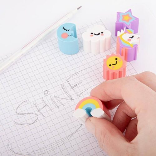 Radír édességek vagy unikornis, 6 db/szett